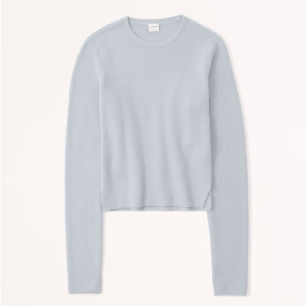 Abercrombie & Fitch DreamLush Slim Crew Sweater BLUE GREY SIZE XS NWT